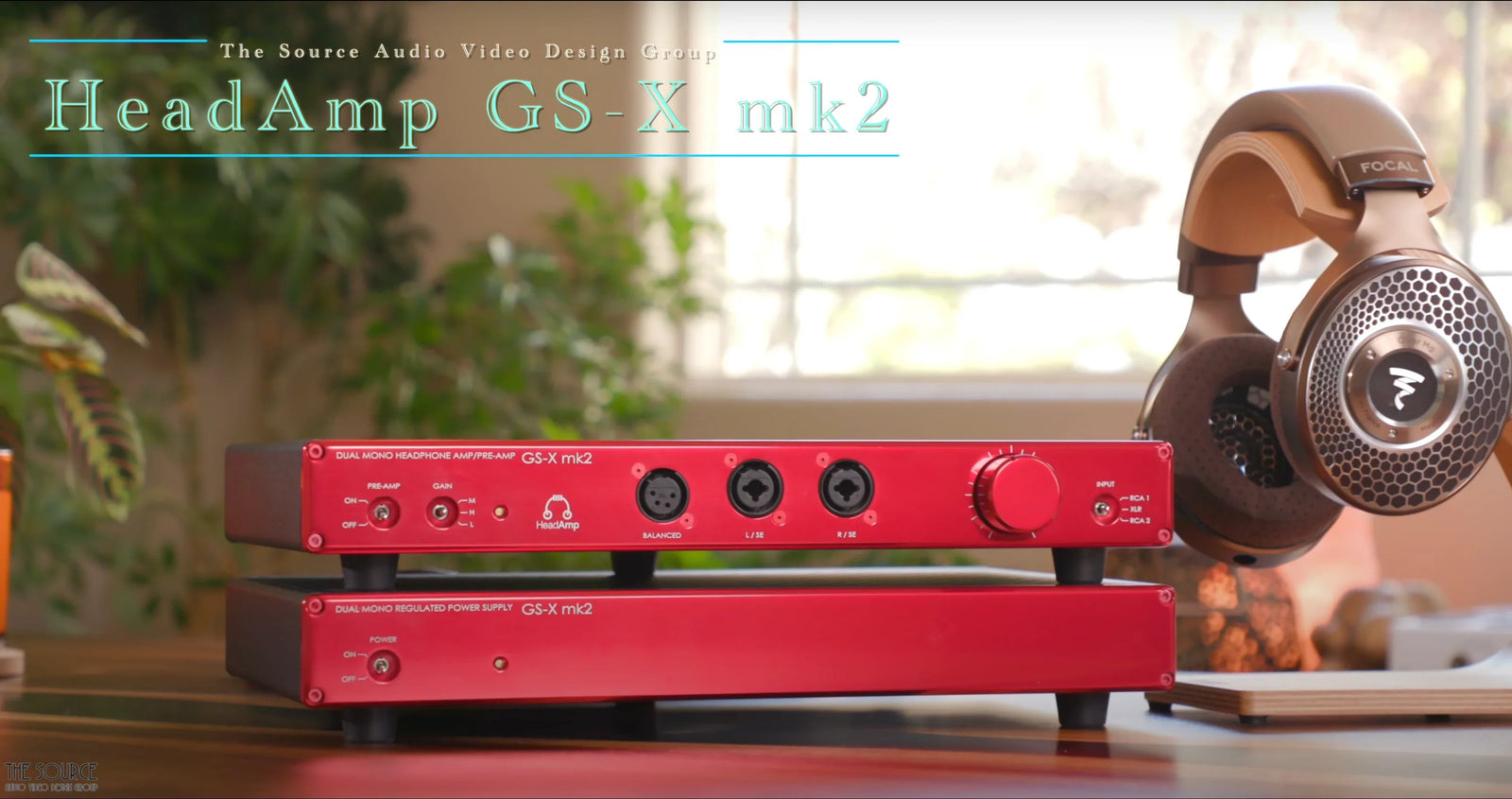 HeadAmp GS-X mk2 headphone amplifier and Focal headphones on display at The Source AV.